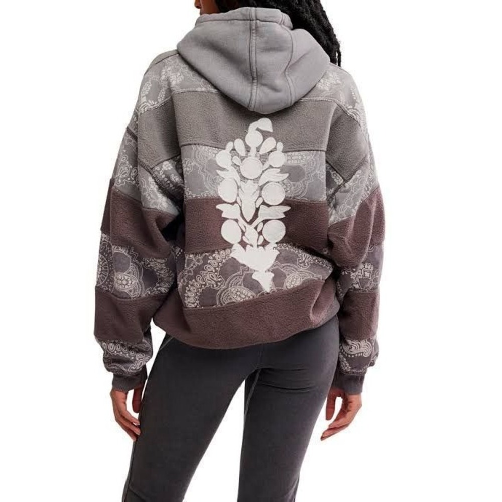 FP Movement, Final Call Bandana Logo Hoodie, Chocolate, L,‎ NWT, $168